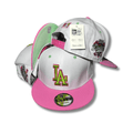 Los Angeles Dodgers Centennial with Pink Brim White and Pink Snapback Cap