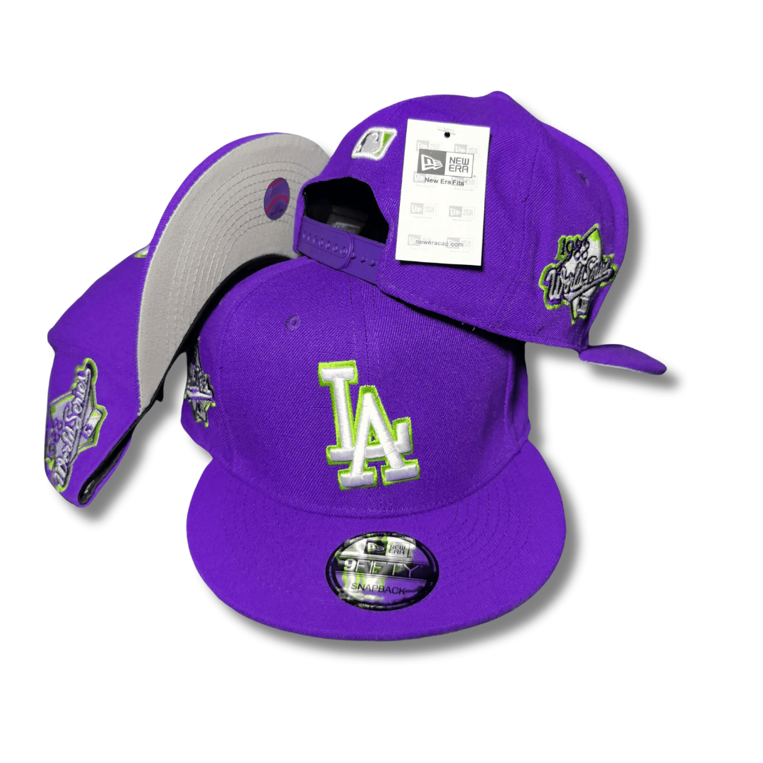 Los Angeles Dodgers Purple New Era 5950 Chrome Side Patch Snapback Cap