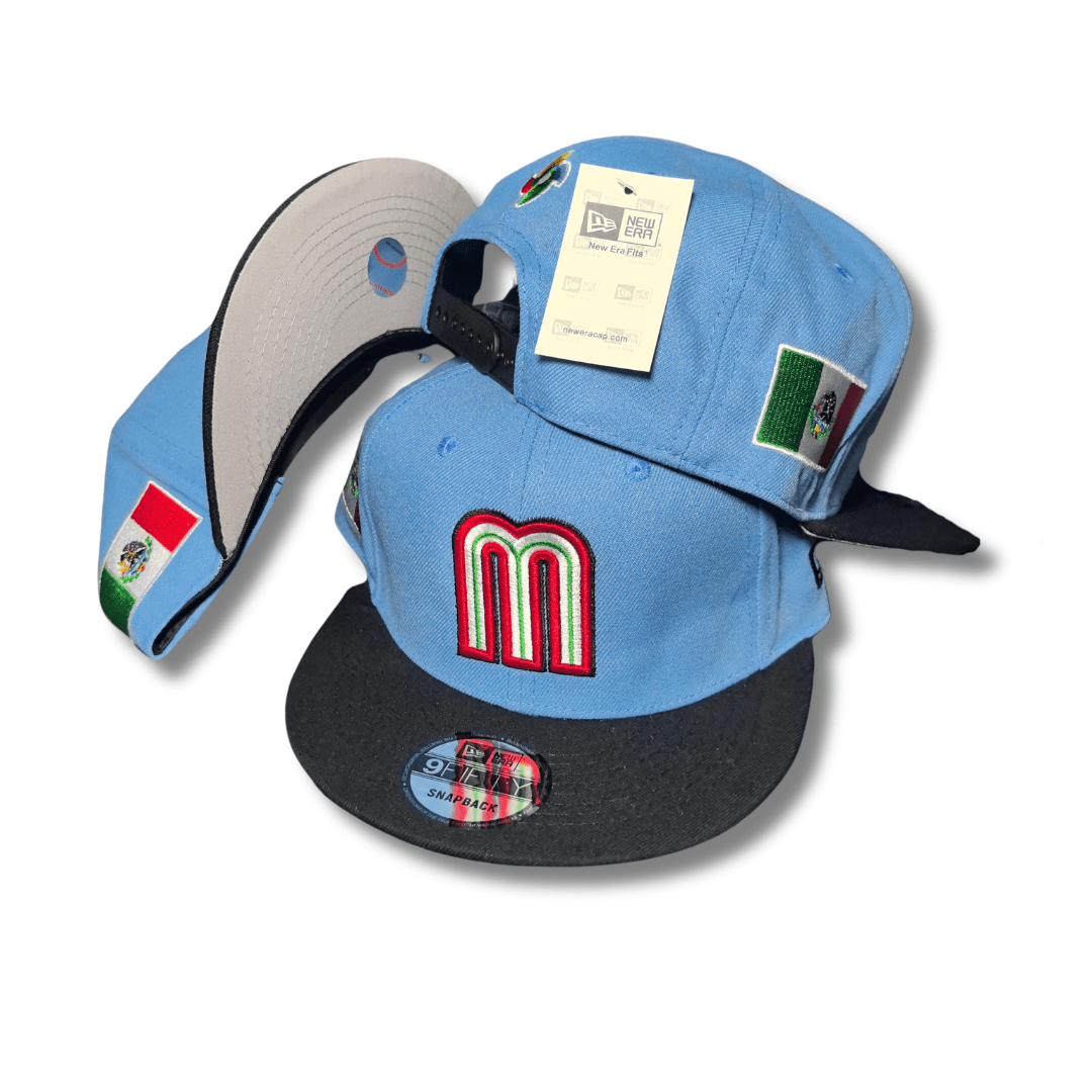 New Era 59FIFTY Mexico World Baseball Classic Hat Light Blue, Black