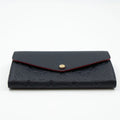 LOUIS VUITTON LV SARAH WALLET MONOGRAM EMPREINTE LEATHER 19CM BLACK RED