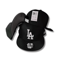 Los Angeles Dodgers Black with White Embroidered Logo Snapback Cap