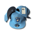 Milwaukee Brewers Light Blue with Glove Logo Snapback Cap