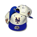 New York Mets White and Blue with 2000 Subway Series Patch Snapback Cap