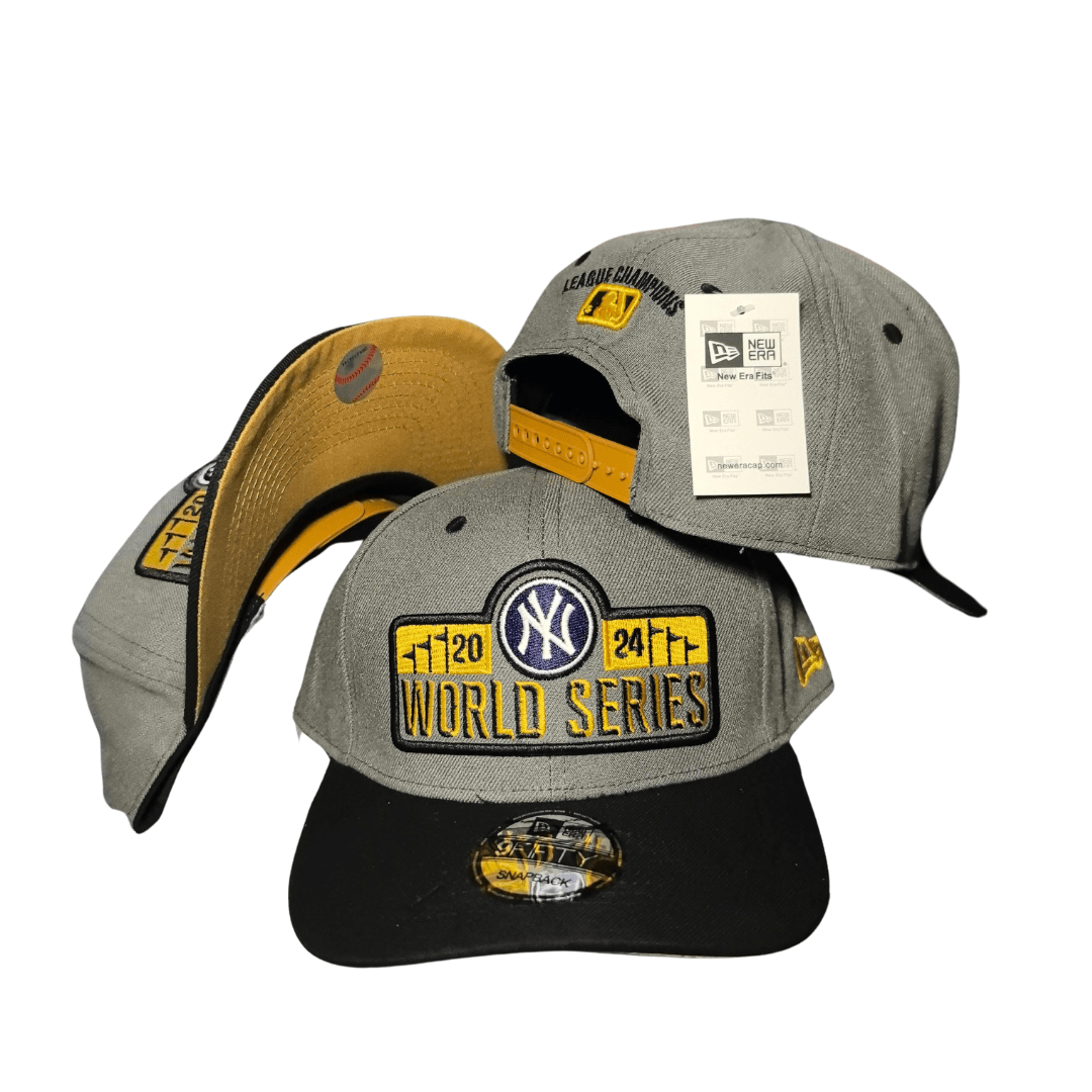 New York Yankees 2024 World Series Gray and Black Edition Snapback Cap