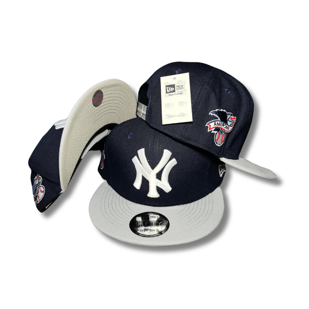 New York Yankees 9FIFTY with Side Patch Navy and Gray Snapback Cap