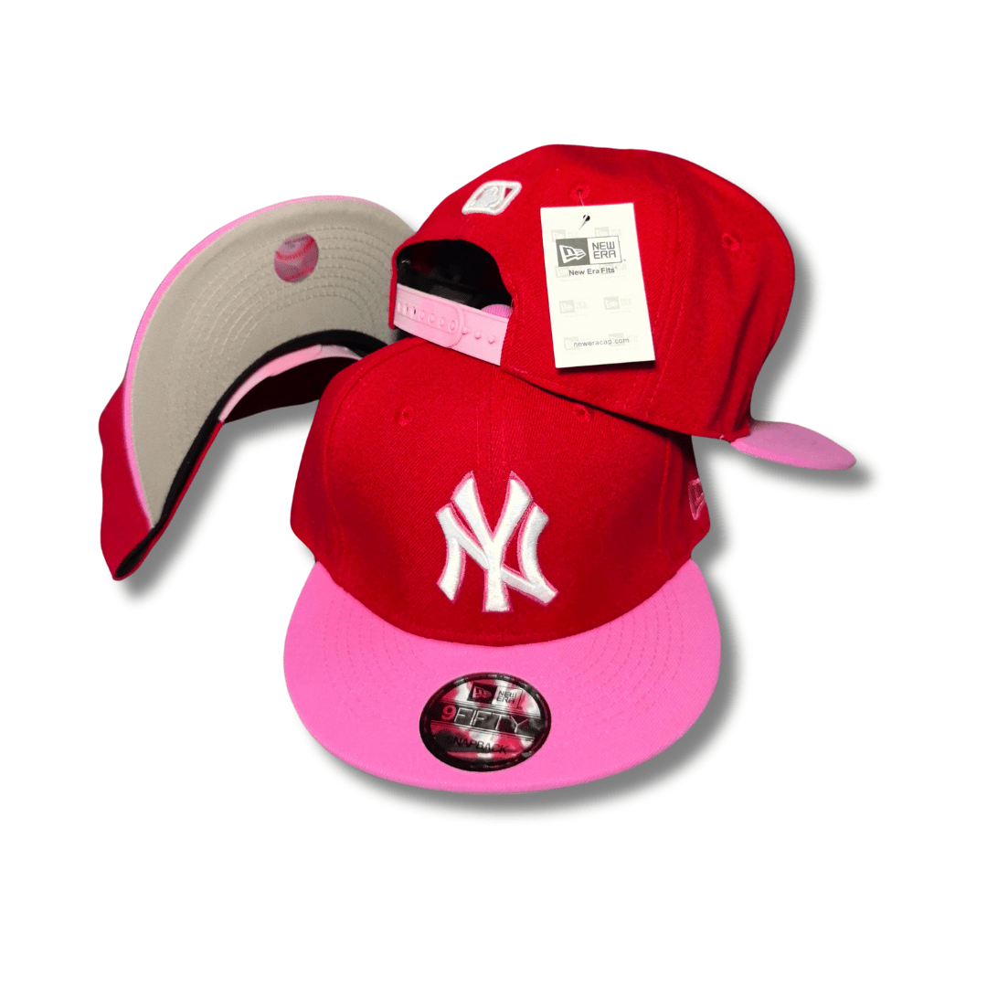New York Yankees 9FIFTY with Pink Visor Red and Pink Snapback Cap
