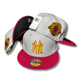 New York Yankees 9FIFTY with Championship Patches Gray and Red Snapback Cap