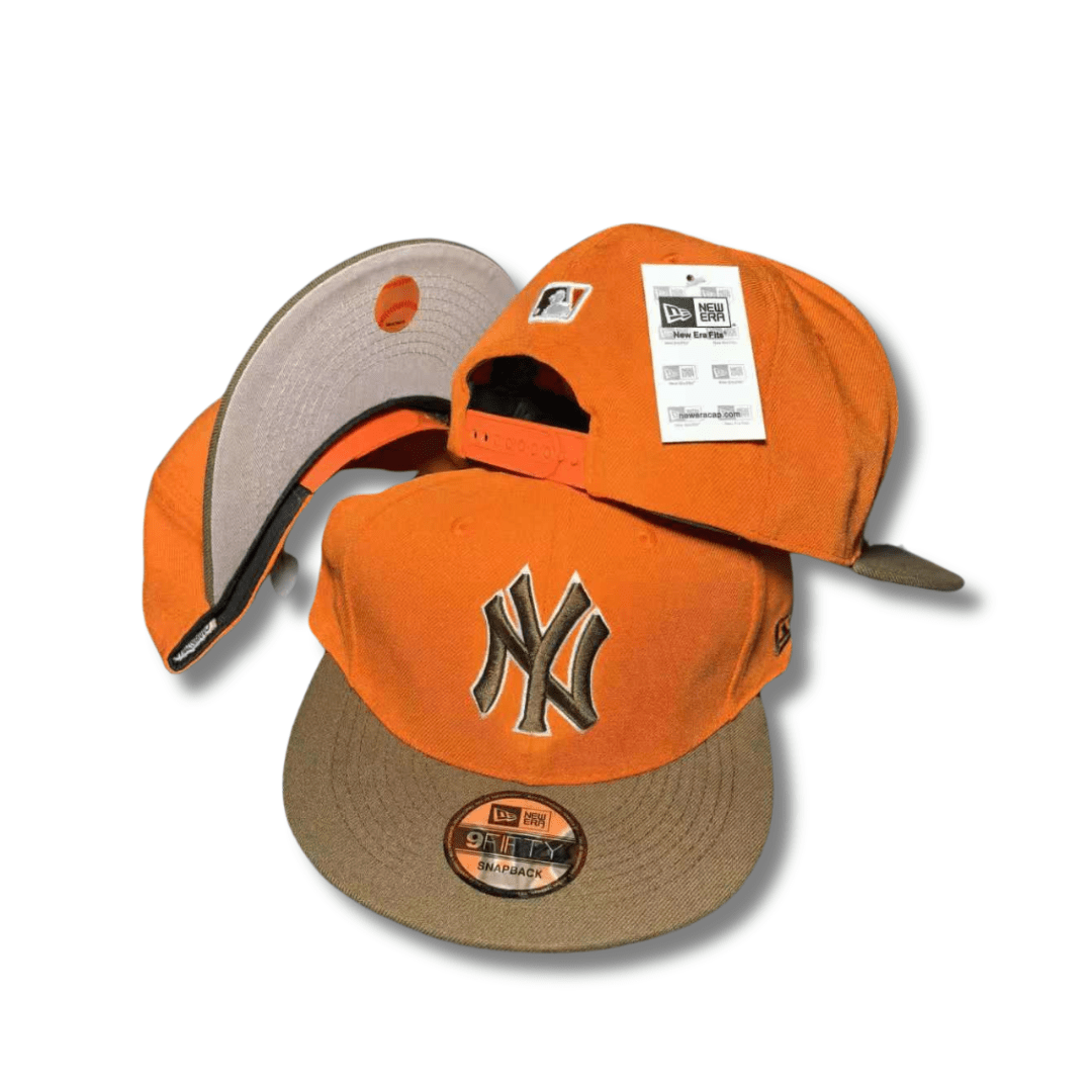 New York Yankees Orange and Brown with Embroidered Logo Snapback Cap