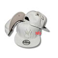 New York Yankees All-White with Embroidered Logo and Minimalist Design Snapback Cap