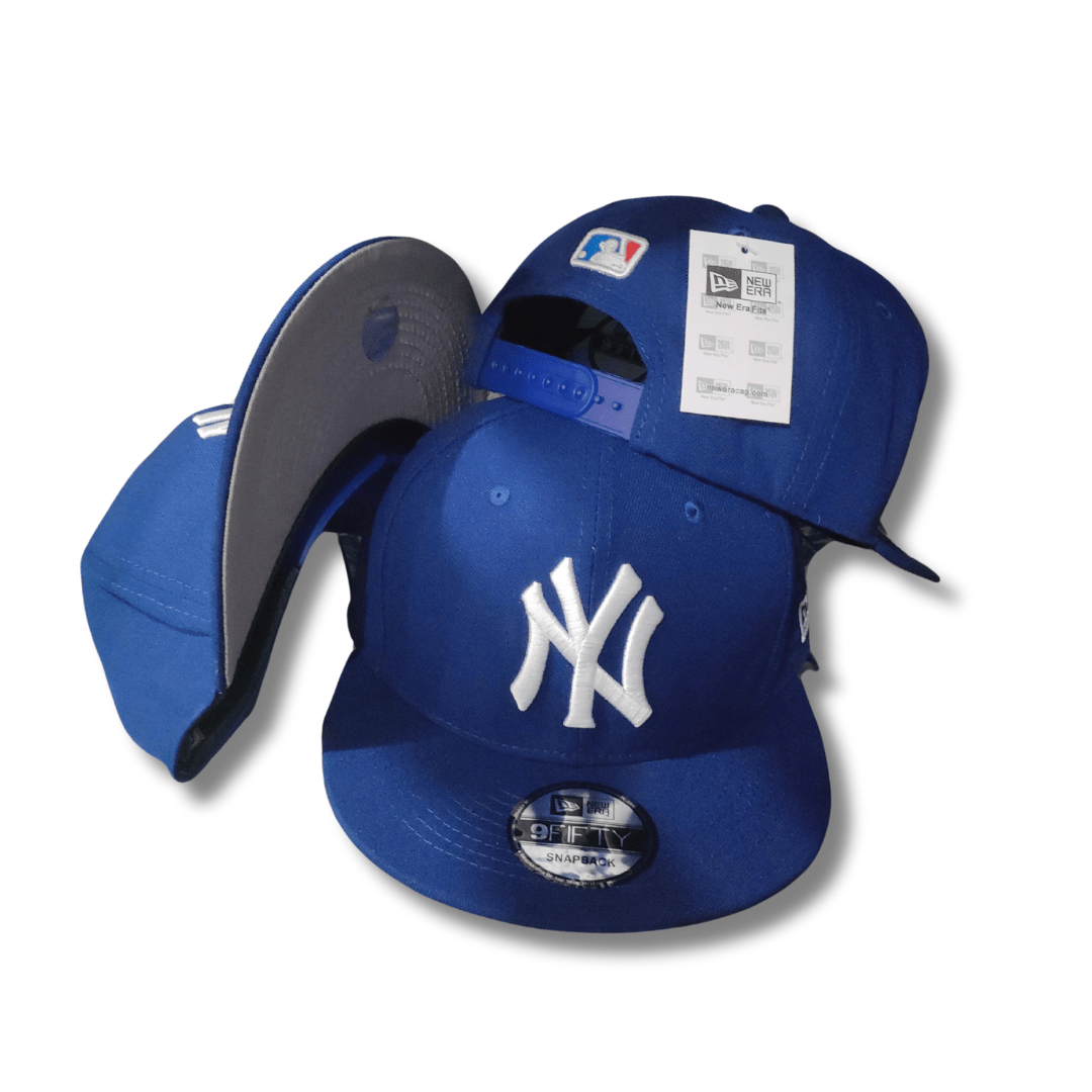 New York Yankees Royal Blue with White Embroidered Logo and MLB Patch Snapback Cap