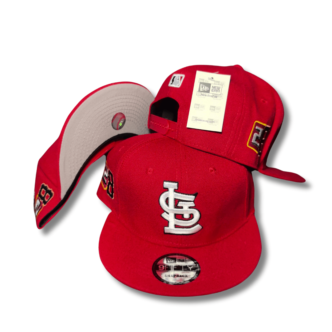 St. Louis Cardinals Red with Championship Patches Snapback Cap