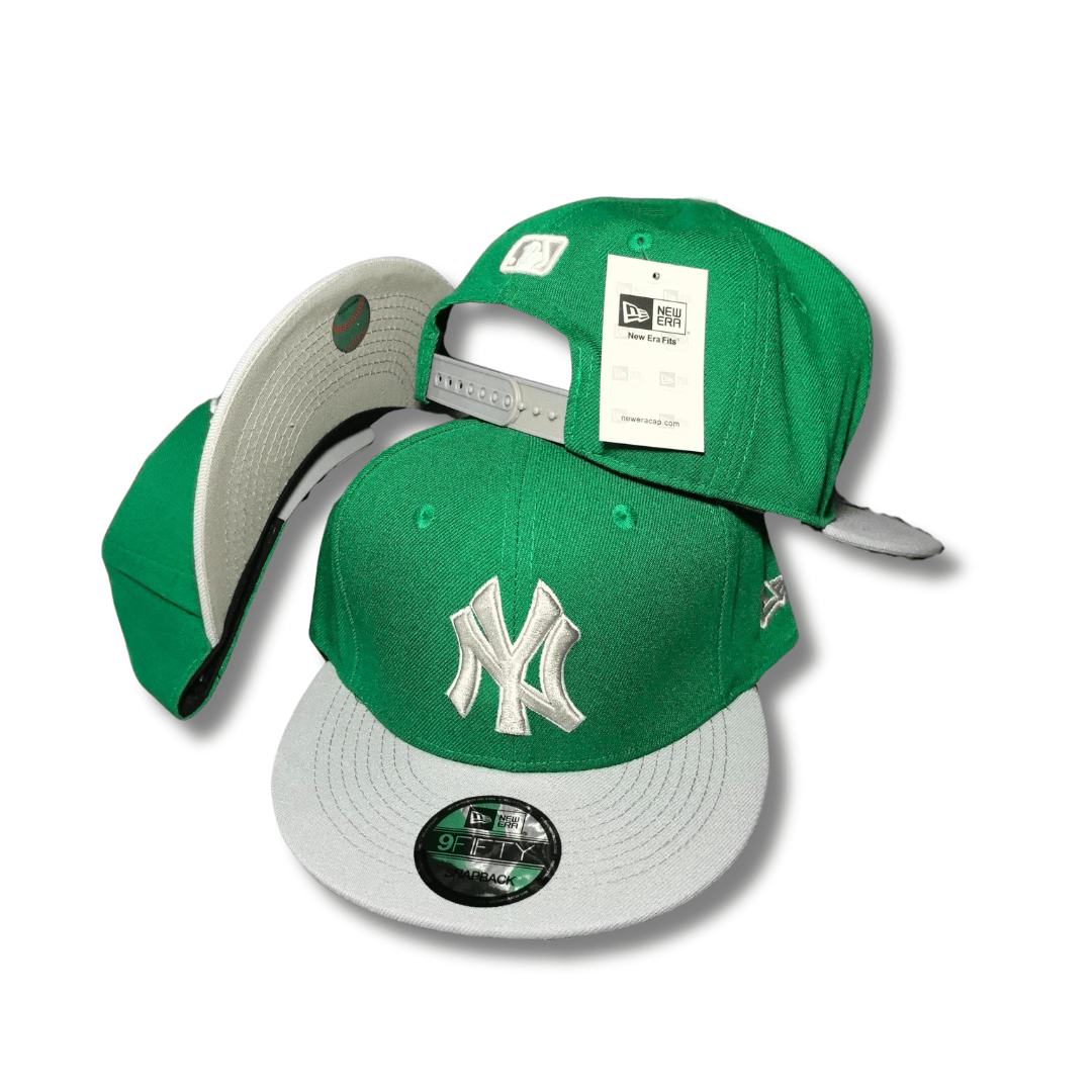 New York Yankees Green and Grey Stylish Design Snapback Cap
