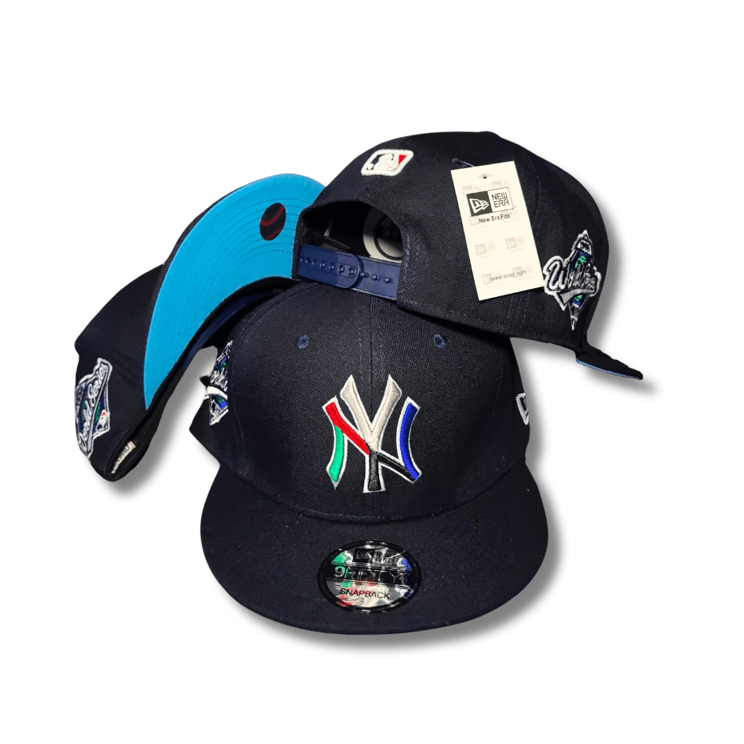 New York Yankees Navy Multicolor Logo with Blue Undervisor Snapback Cap