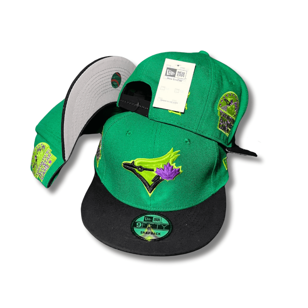 Toronto Blue Jays Green and Black with Vibrant Details Snapback Cap