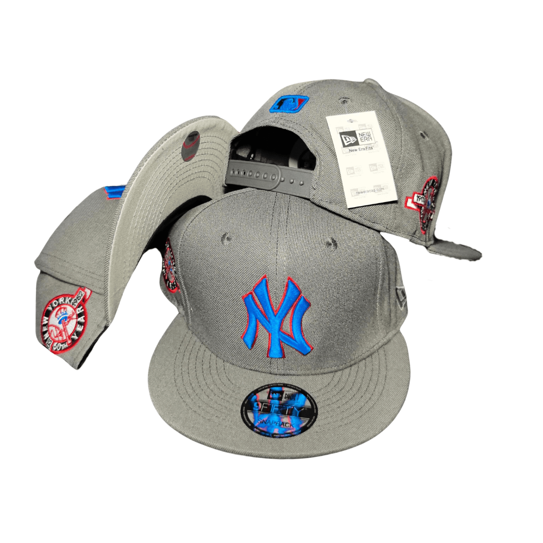 New York Yankees Gray-Blue with Special Edition Patches Snapback Cap