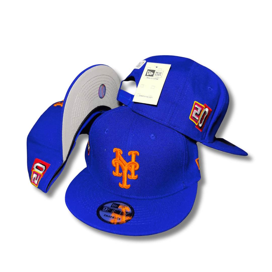 New York Mets Royal Blue with Orange Embroidered Logo Snapback Cap
