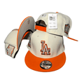 Los Angeles Dodgers Cream and Orange with World Series Side Patches Snapback Cap