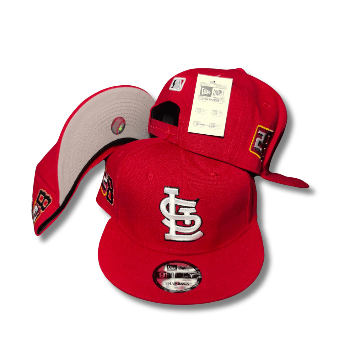 St. Louis Cardinals Red with White Logo and Side Patches Snapback Cap