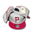 Gray and Red with Pittsburgh Embroidery and Adjustable Fit Snapback Cap
