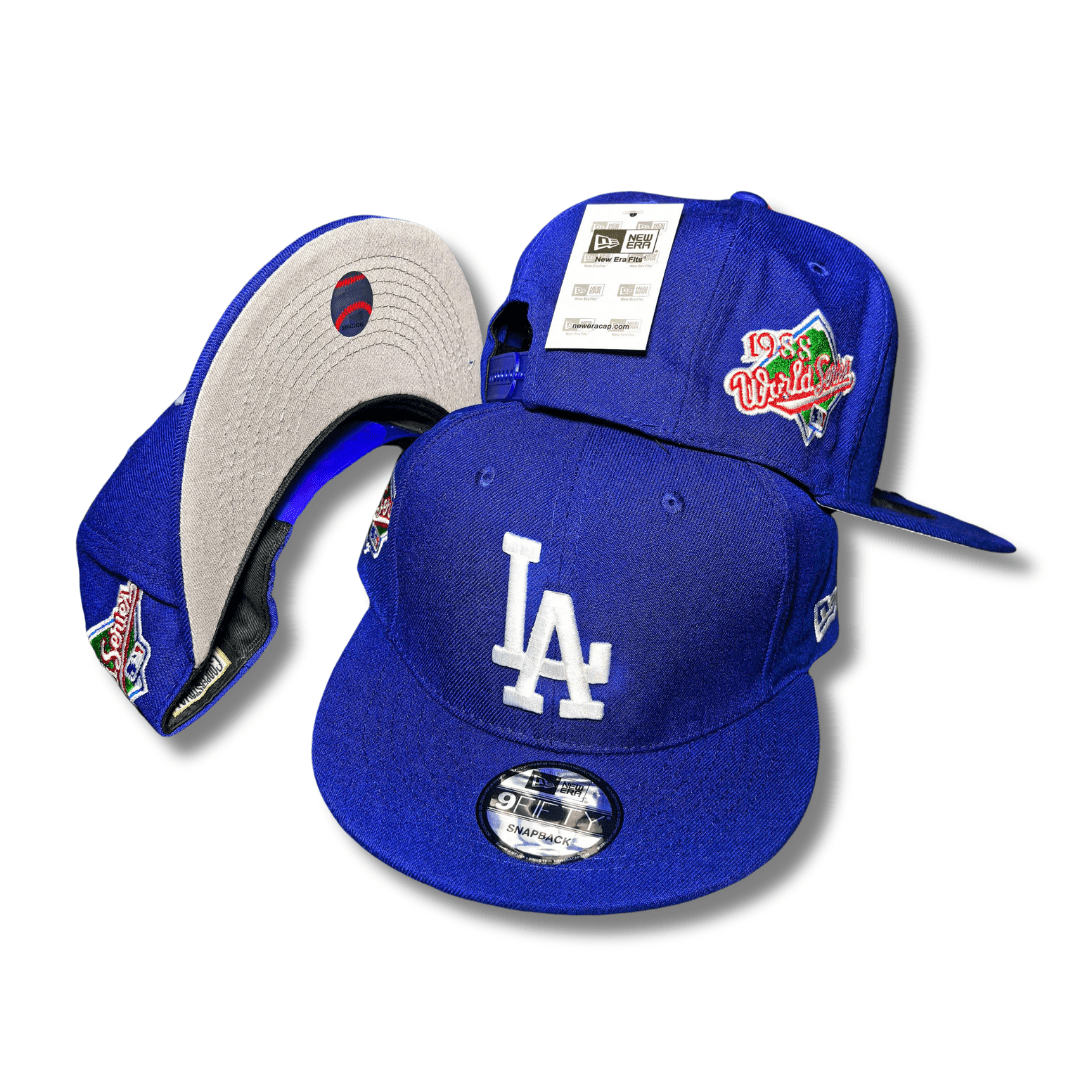 LA Dodgers with White Embroidered Logo and 1988 World Series Patch Royal Blue Snapback Cap