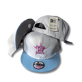 Houston Astros New Era 9FIFTY White and Light Blue with Pink Star Logo Snapback Cap