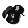 New York Yankees Black Classic White Logo Snapback Cap