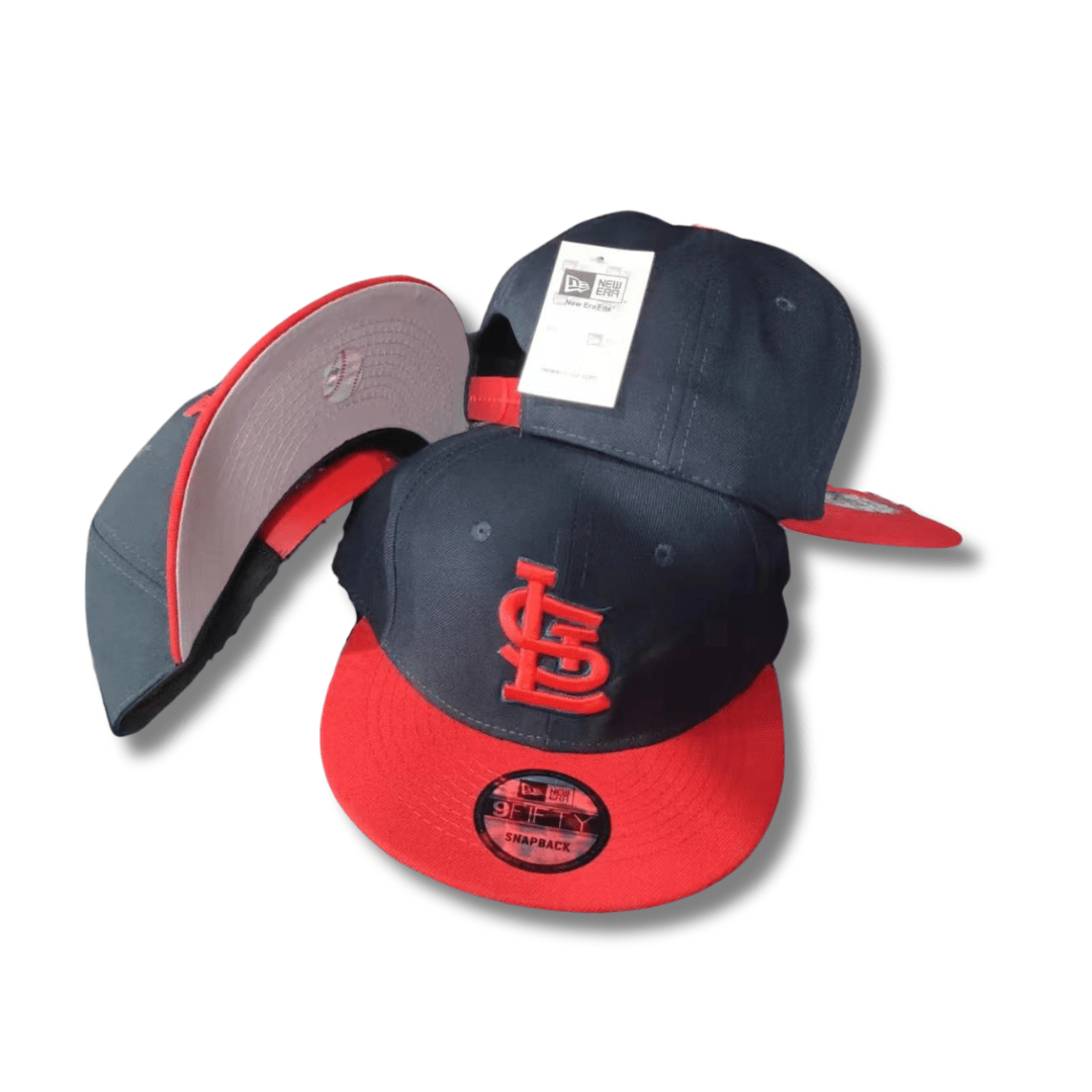 St. Louis Logo with Two-Tone Design Navy Blue and Red Snapback Cap