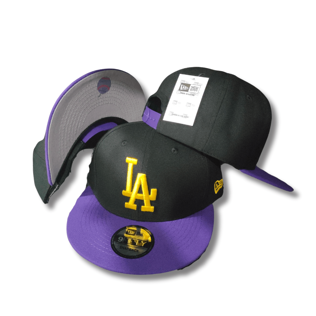 Men's LA New Era Black/Purple Crossover 59FIFTY Cap