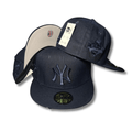 New York Yankees Navy Blue Hat with Tonal Logo and Commemorative Side Patch - Fitted
