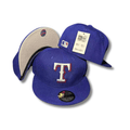 Texas Rangers MLB with Blue Crown and White Logo Fitted Cap