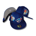 Toronto Blue Jays Embroidered with Floral Details Blue and White Fitted Cap