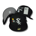 Chicago White Sox World Series Fitted Hat with Logo Black and White - Fitted