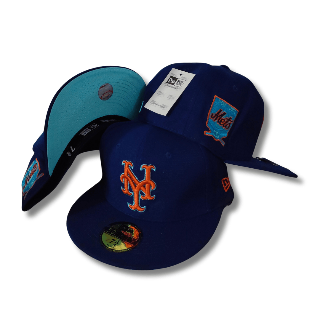 New York Mets 59FIFTY with Side Patch Embroidery Royal Blue Cap