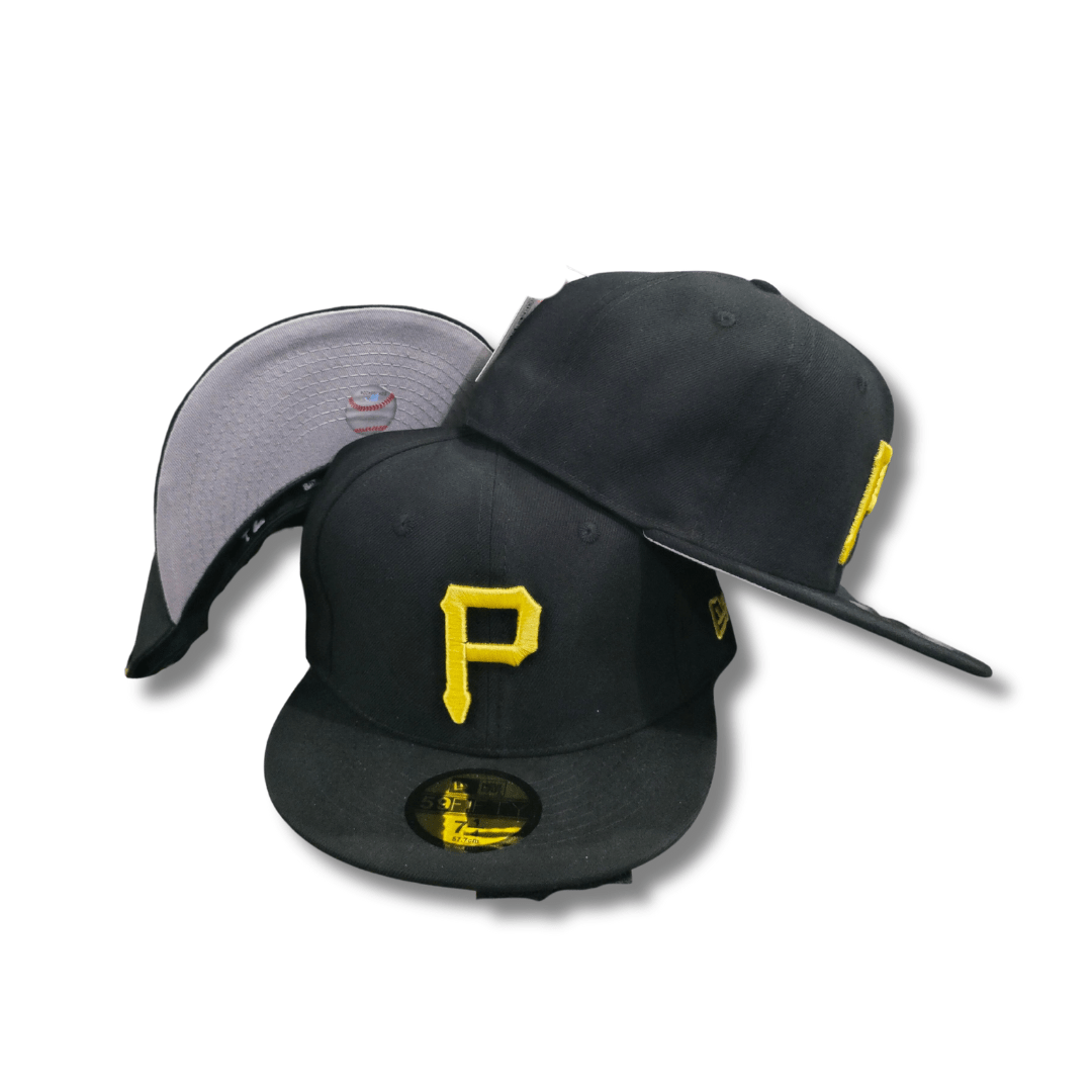 Pittsburgh Pirates with Classic Yellow Logo Black Snapback Cap