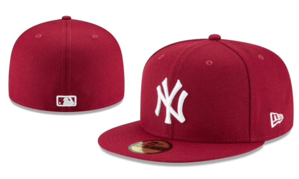 New York Yankees MLB Fitted Cap - Classic Red with White Logo