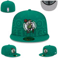 Boston Celtics Green Fitted Cap - Embroidered Logo and Text Design