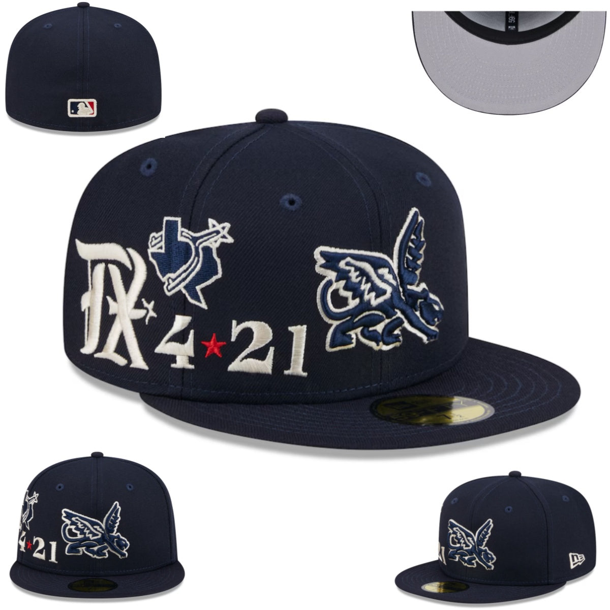 Texas Rangers "4•21" Commemorative Navy Fitted Cap