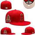 Los Angeles Angels 50th Anniversary Angel Stadium Hat with Beige Undervisor - Red
