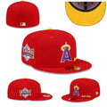 Los Angeles Angels All-Star Game Fitted Hat with Yellow Underbrim and "Just Don" Embroidery - Red