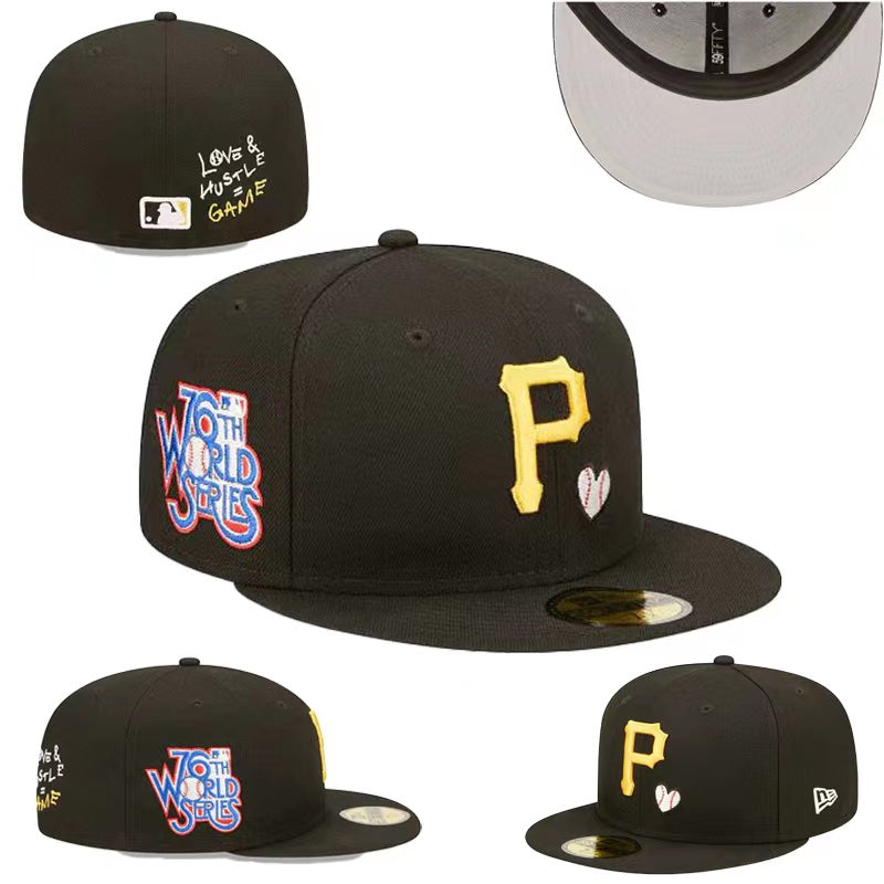 Pittsburgh Pirates Love & Hustle 1979 World Series 59FIFTY Hat - Black with Heart Embroidery