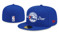 Philadelphia 76ers Just Don NBA Snapback Cap with Embroidered Logo - Blue