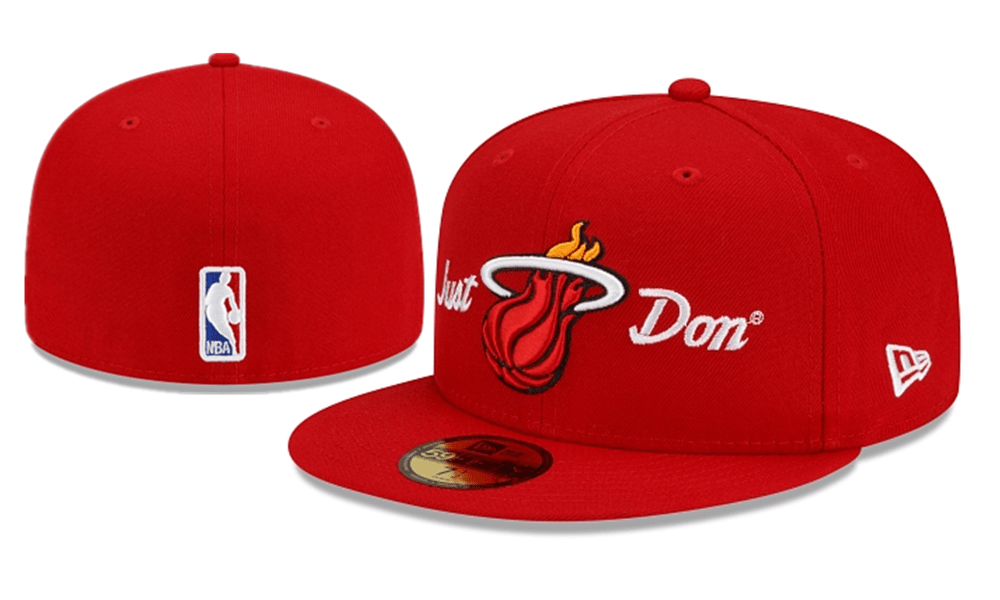 Miami Heat Just Don NBA Snapback Cap with Embroidered Logo - Red
