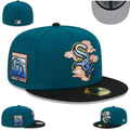 Chicago White Sox 59FIFTY Hat - Teal with Anniversary Patch and Black Visor