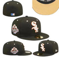Chicago White Sox Fitted MLB Hat with 2003 All-Star Game Patch and Orange Accents - Black