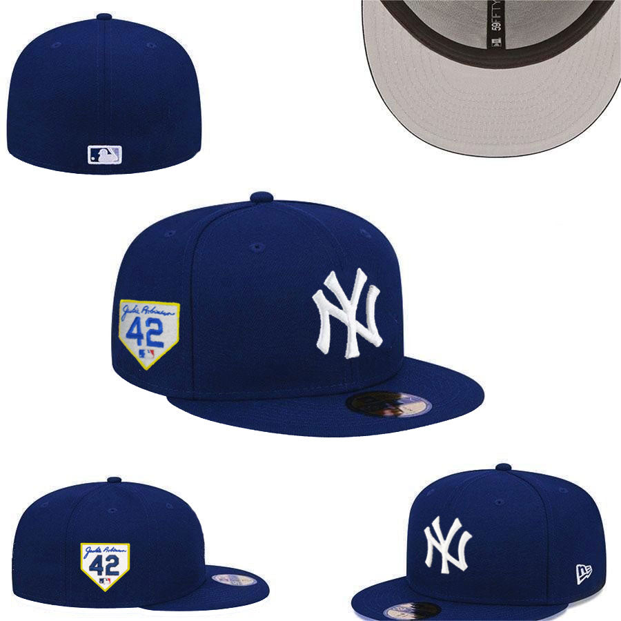 New York Yankees Jackie Robinson 42 Fitted Cap - Royal Blue