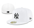 New York Yankees 59FIFTY Hat with Black Logo - White