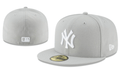 New York Yankees 59FIFTY Hat with White Logo - Gray