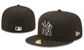New York Yankees 59FIFTY Hat with Black and White Outline Logo - Olive Green
