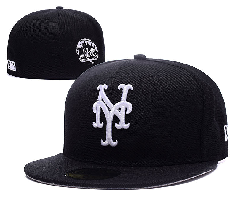 New York Mets Black and White 59FIFTY Cap - Classic Contrast