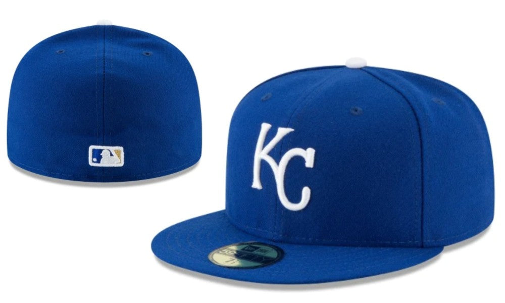 Kansas City Royals Royal Blue Fitted Cap - MLB Hat with Embroidered